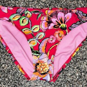 Gibson Latimer Floral Bikini Bottom - Red and Pink